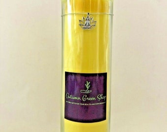 Kerze gelb, für Meditation, Spirituelle, Yoga, Chakra, Inspiration, Vertrauen