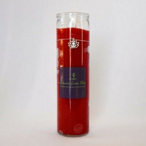 Red Candle to help Bring in Love, Vitality, Desire w Lotus Charm Mediation Yoga