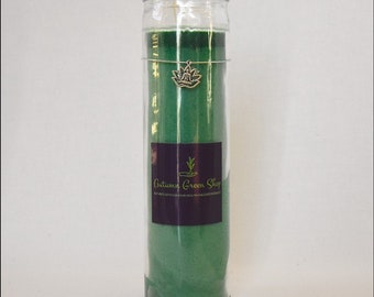 Kerze grün, Meditation, Gebet, Yoga, Chakra in Cheer bringen, Geld zeichnen, Stress lindern, Balance schaffen