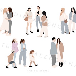 Flat vector people / digital illustration