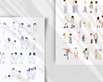 flat vector people / digital illustration