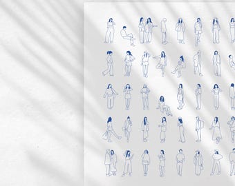 Flat vector people / 65 people