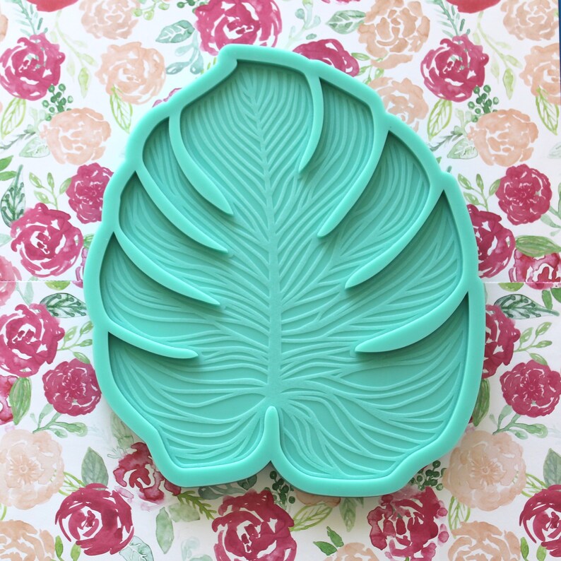 Large 9 Monstera Leaf Silicone Mold Solid Resin Etsy