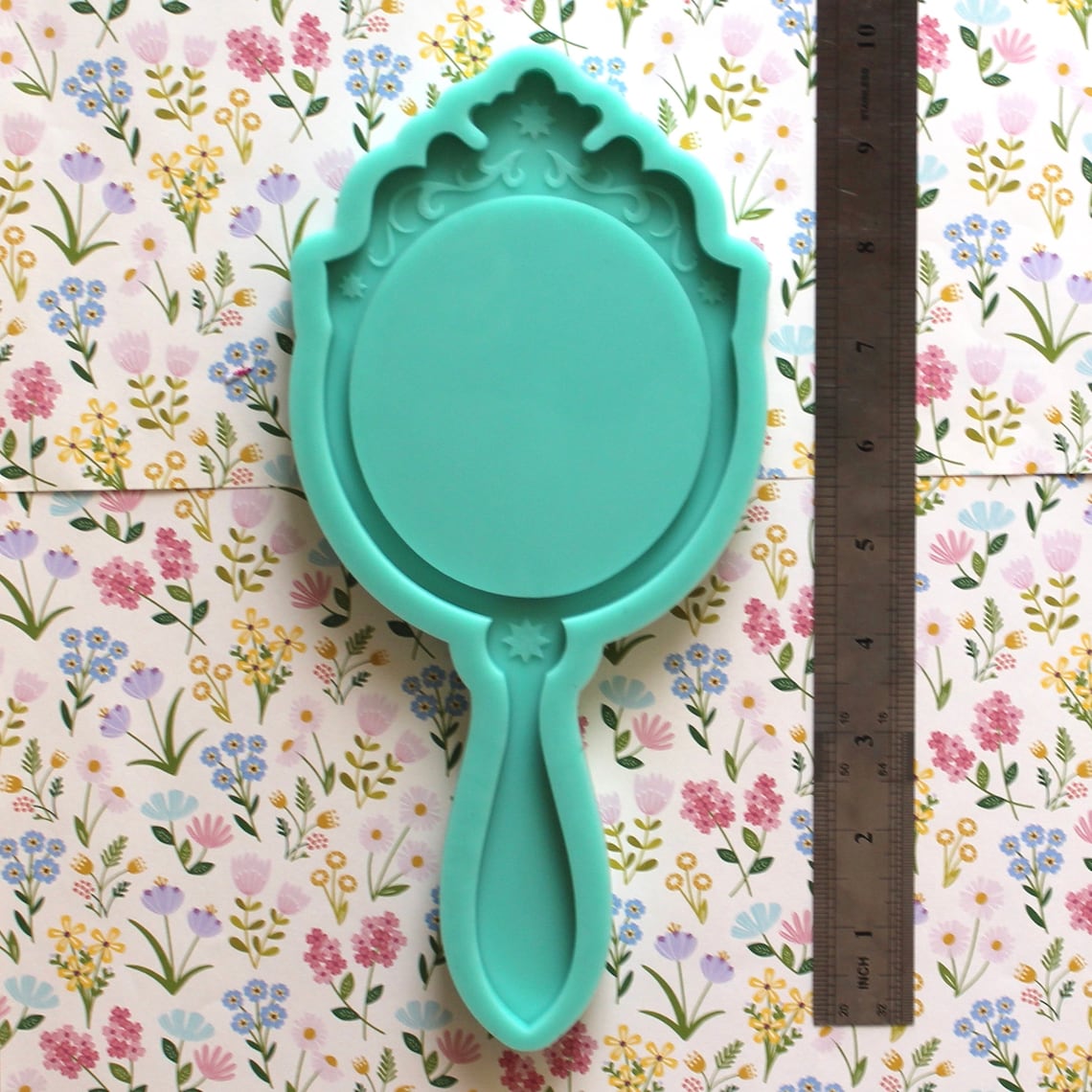 Large 9.5 Hand Mirror Silicone Mold Resin Silicone Etsy