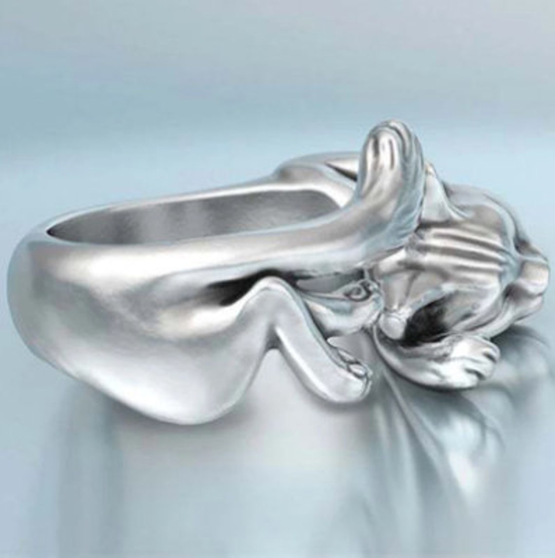 Vintage Cute Cat Rings 925 Sterling Silver Ring Women Girl - Etsy