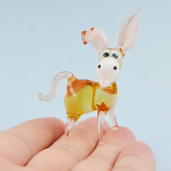 Miniature Donkey Figurine Etsy