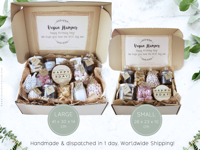 VEGAN Chocolate Personalise Food Basket Glutenfree Dairyfree Treat