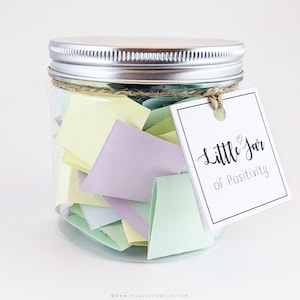 Pot de positivité gratitude affirmations cadeau santé bien-être bien-être gentillesse heureux citations positives inspiration amour anniversaire fait main