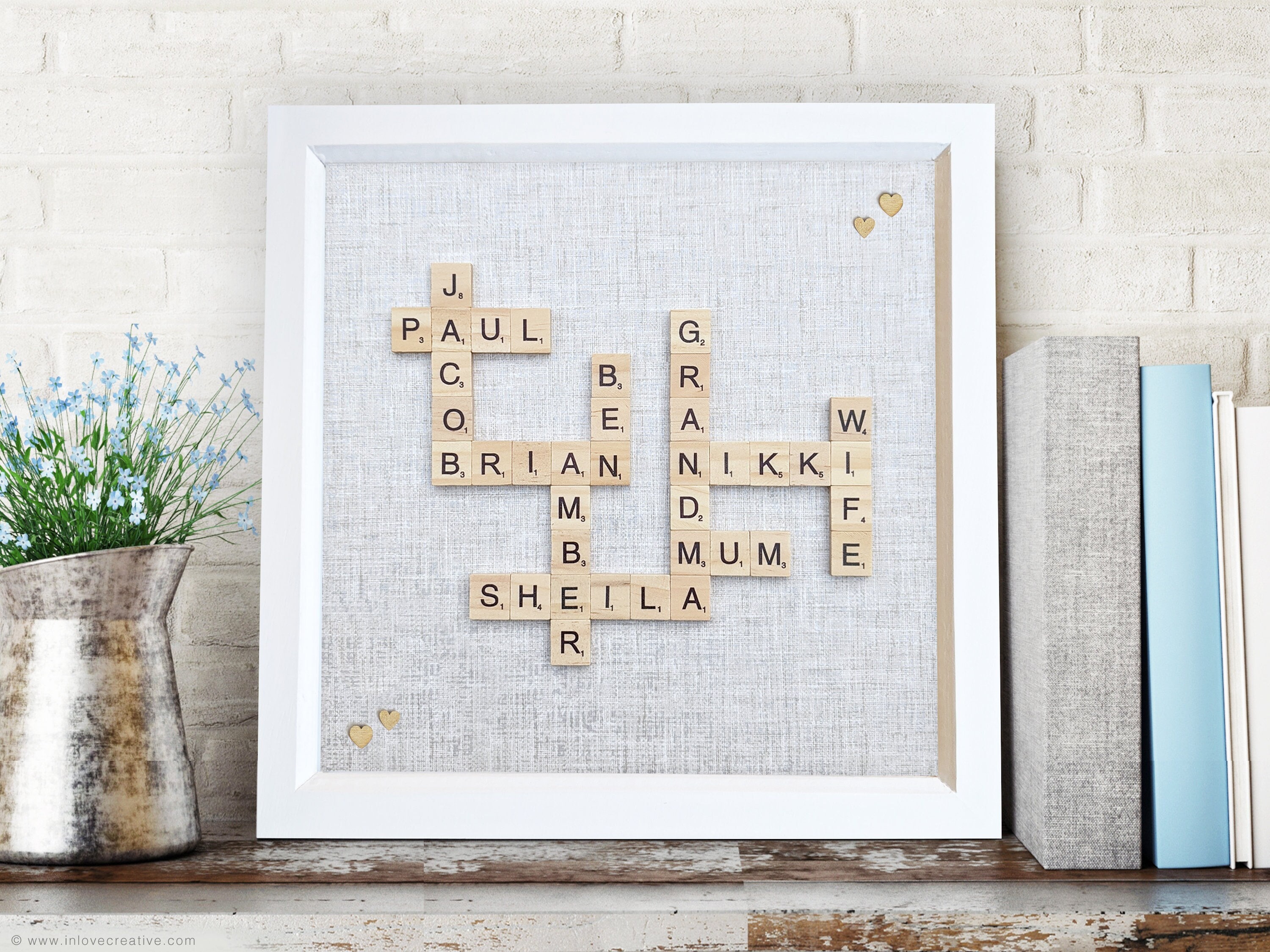 Scrabble wall art