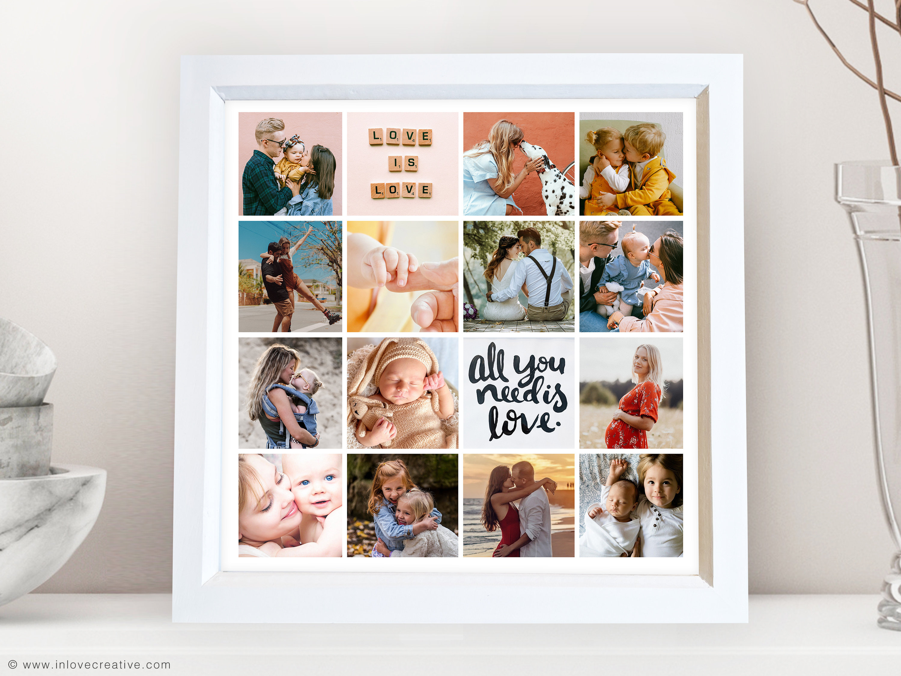 Custom Photo Collage ANY SIZE Framed Personalised Family Etsy