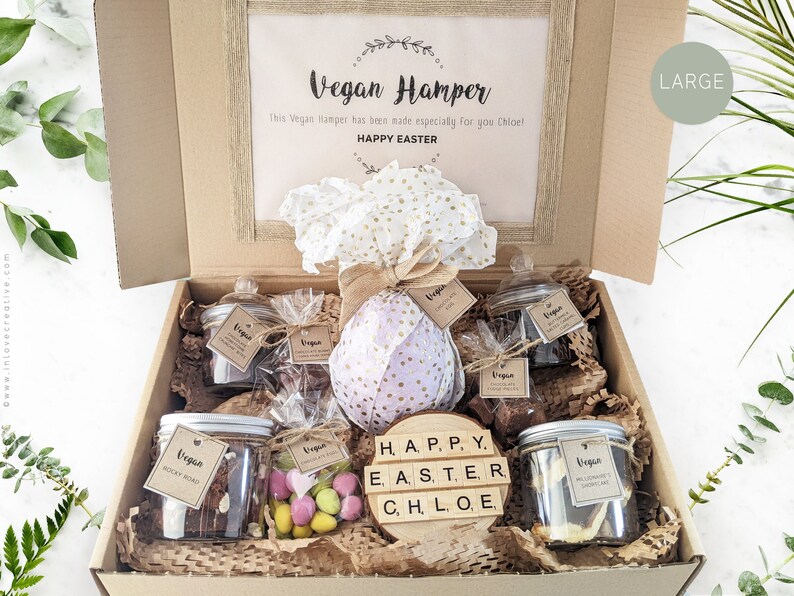Easter VEGAN Chocolate Hamper Egg GiftPersonaliseFood image 1