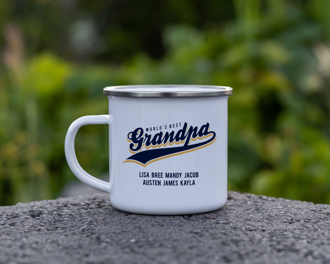 grandad enamel mug