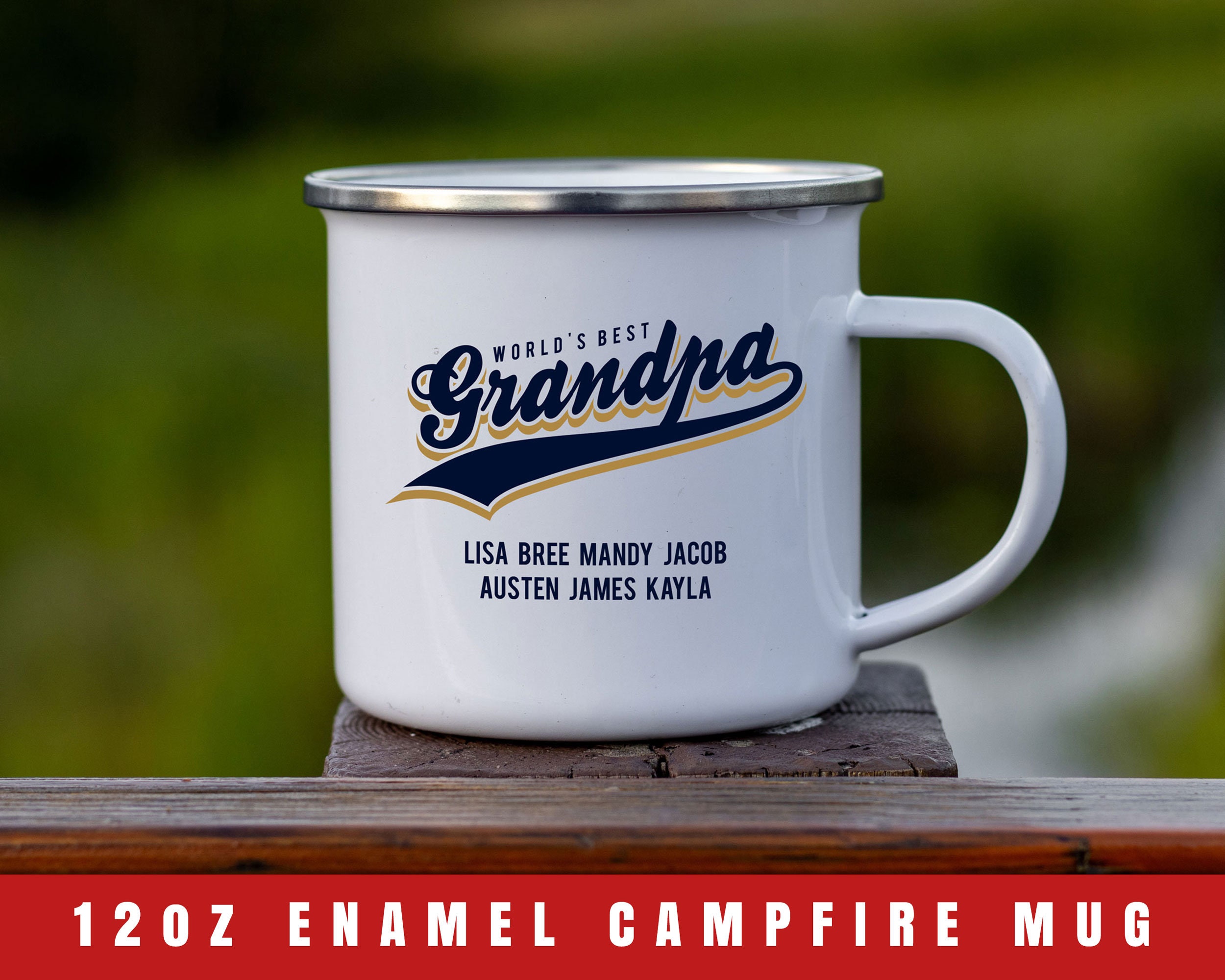 grandad enamel mug