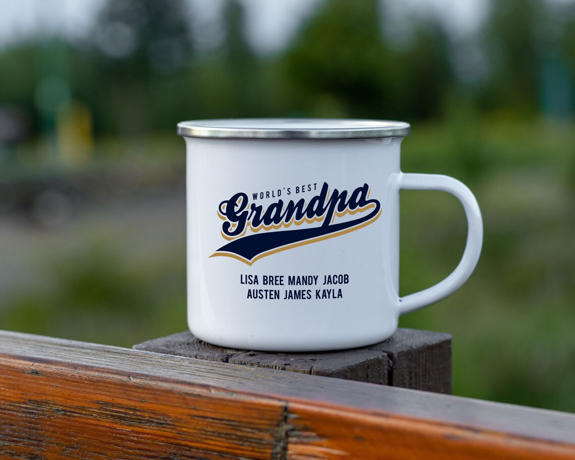 grandad enamel mug