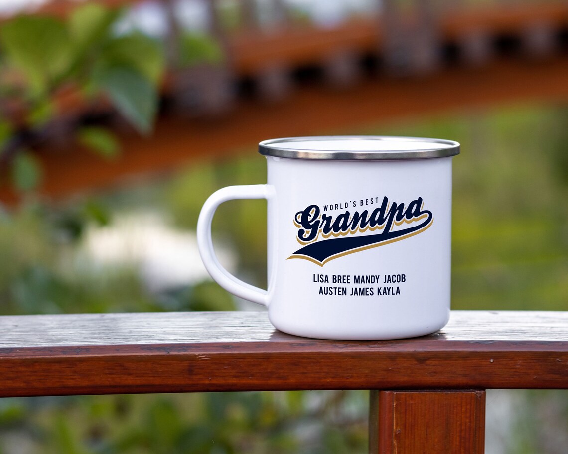 grandad enamel mug