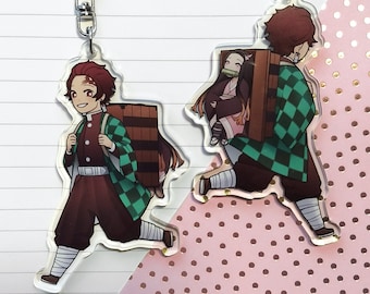 Demon Anime || Siblings keychain