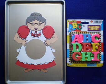 Old Lady Who Swallowed Letters Magnetic Activity | Speech Therapy | Travel Play Kit | Autism Activity | Magnetic Board | Magnetic Toy