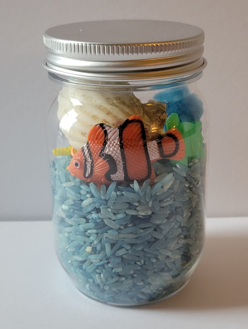 Ocean Sensory I Spy Jar Sea I Spy Bottle Toddler Activity Etsy