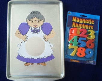 Old Lady Who Swallowed Numbers Magnetic Activity | Speech Therapy | Travel Play Kit | Magnetic Board | Magnetic Toy