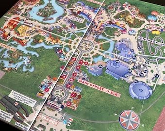 disney map coasters etsy