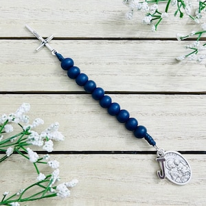Saint Michael the Archangel Guardian Angel Mini Rosary, Pocket Rosary, First Communion gifts for boys, Baptism Gifts, Christening gifts men
