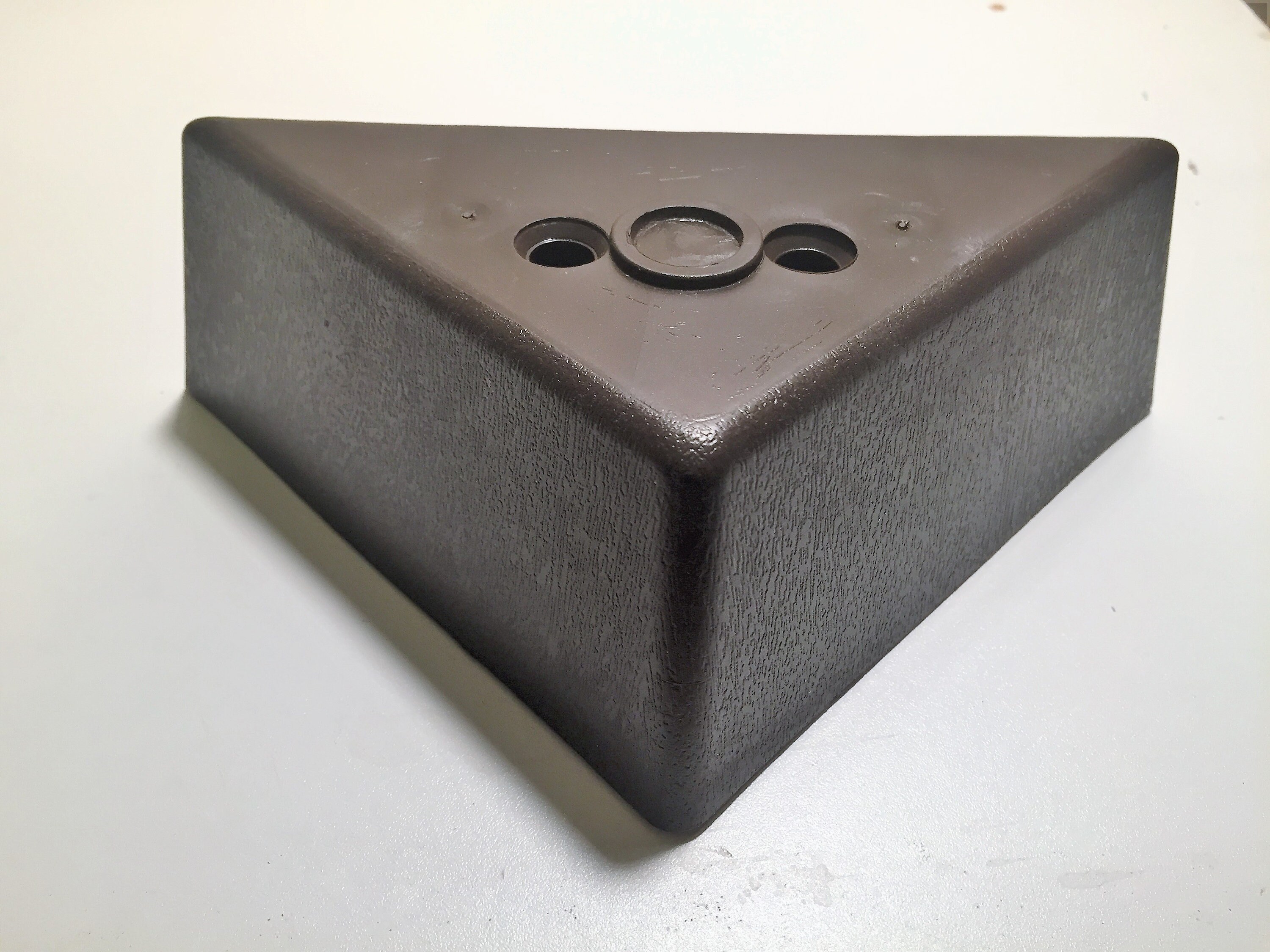 Triangle Corner Furniture Legs Brown Color Set of 4 TR663NB Hard