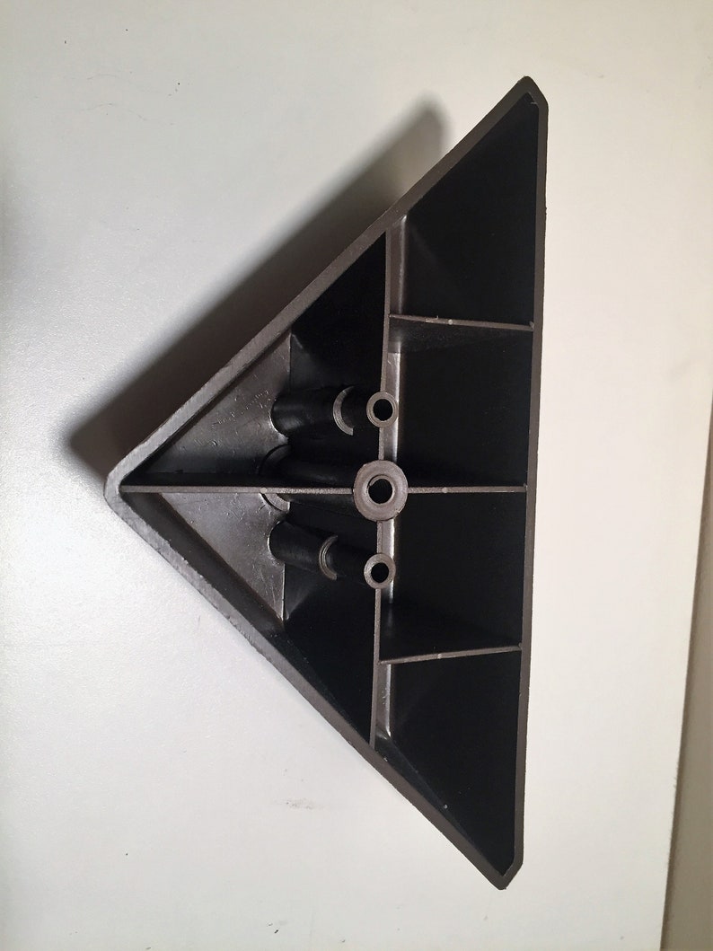 Triangle Corner Furniture Legs Brown Color Set of 4 TR663NB Hard