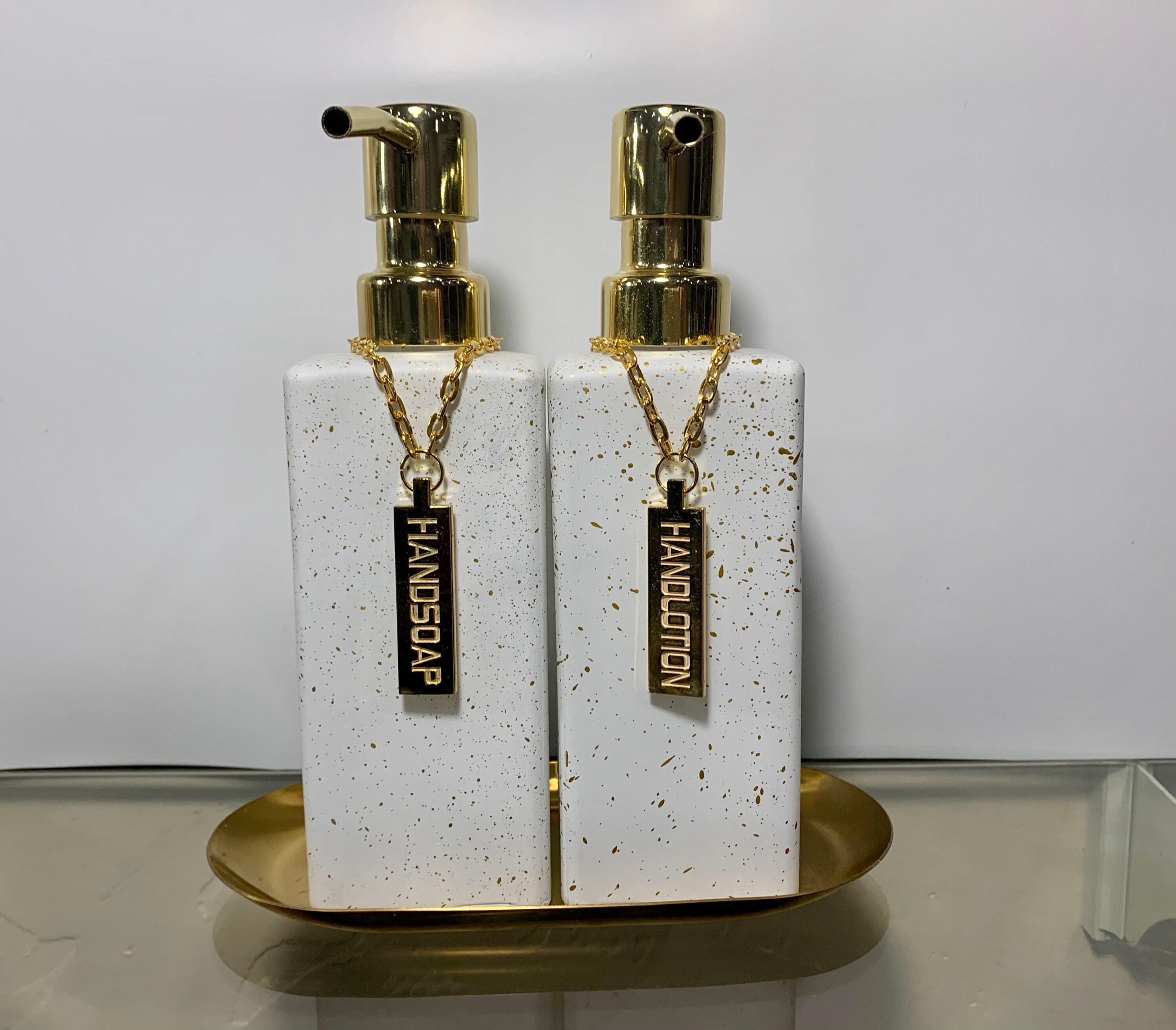 Soap & Lotion Dispenser set Etsy