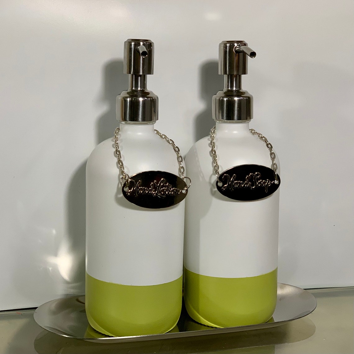 Soap & Lotion Dispenser set Etsy
