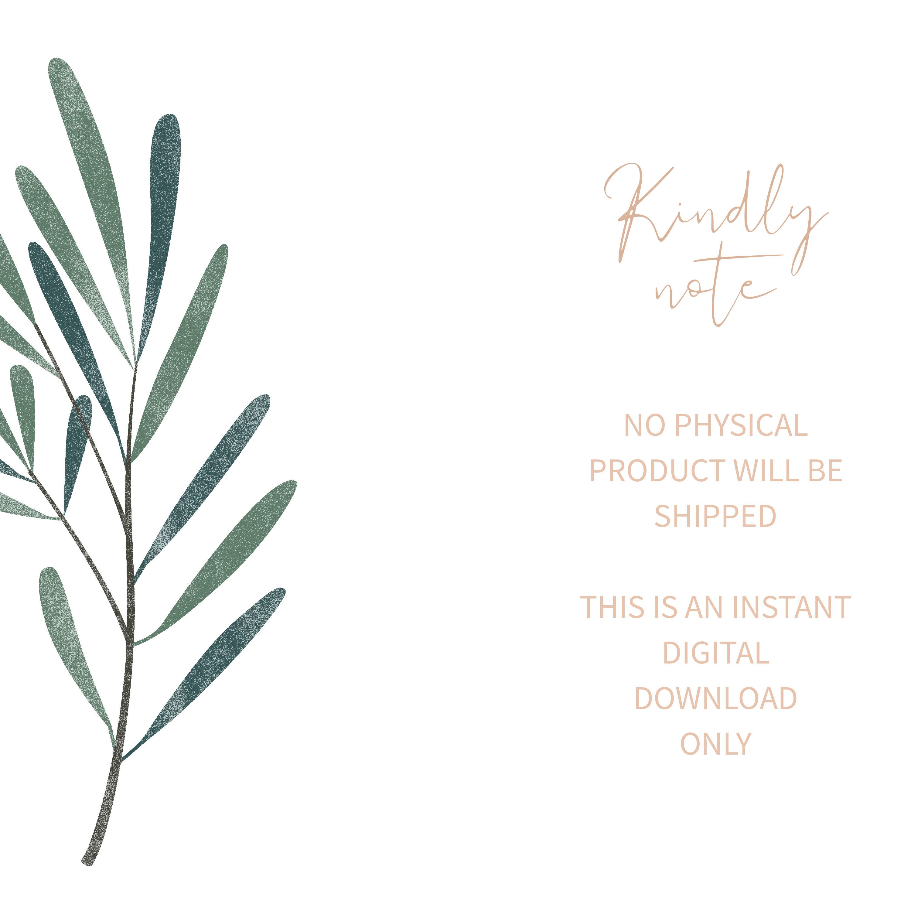 Set of 3 Prints Botanical Printable Wall Art Digital Prints | Etsy