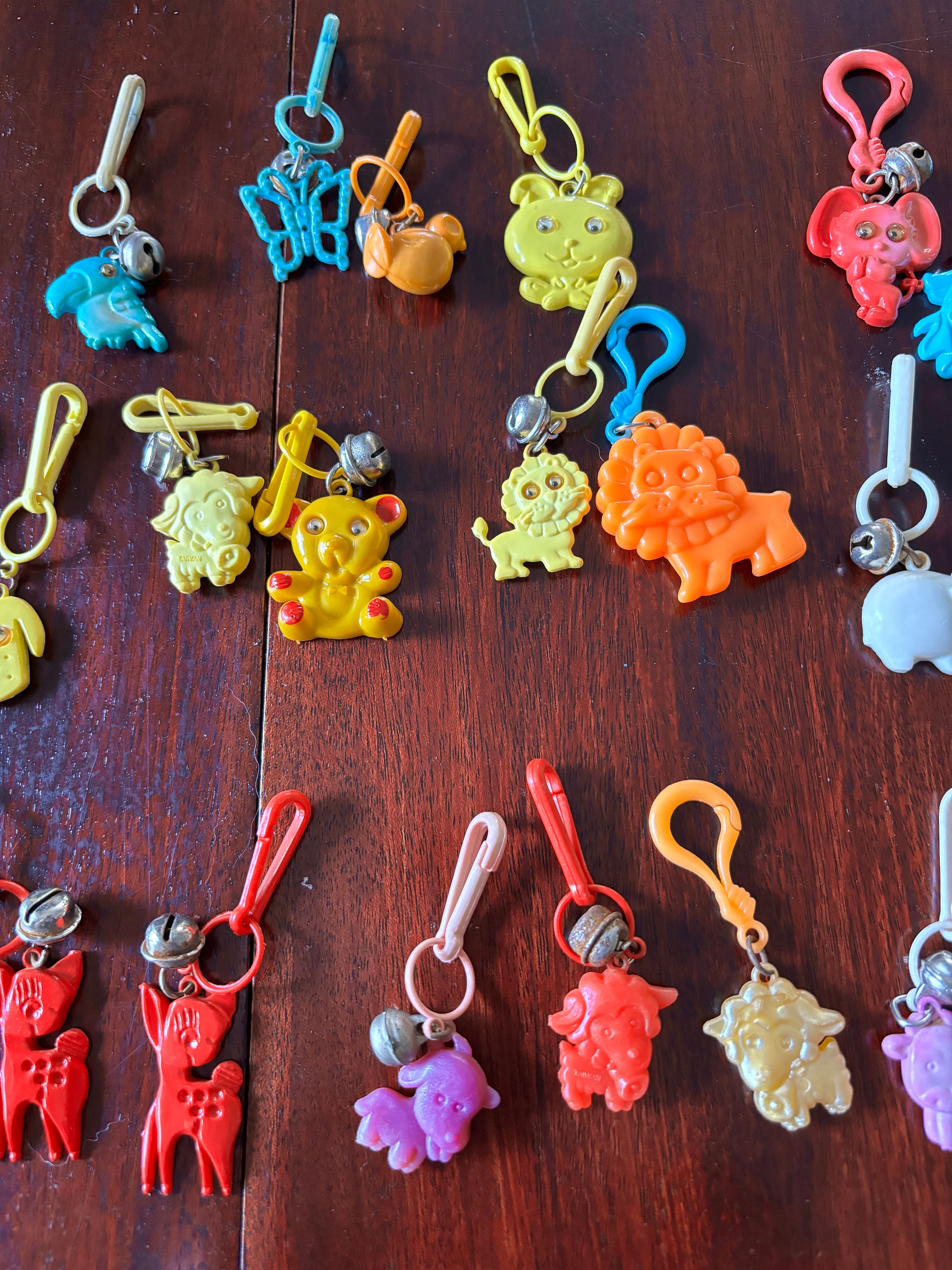 1980's * Animals & People Plastic Fun and Funky Bell Charms Charm