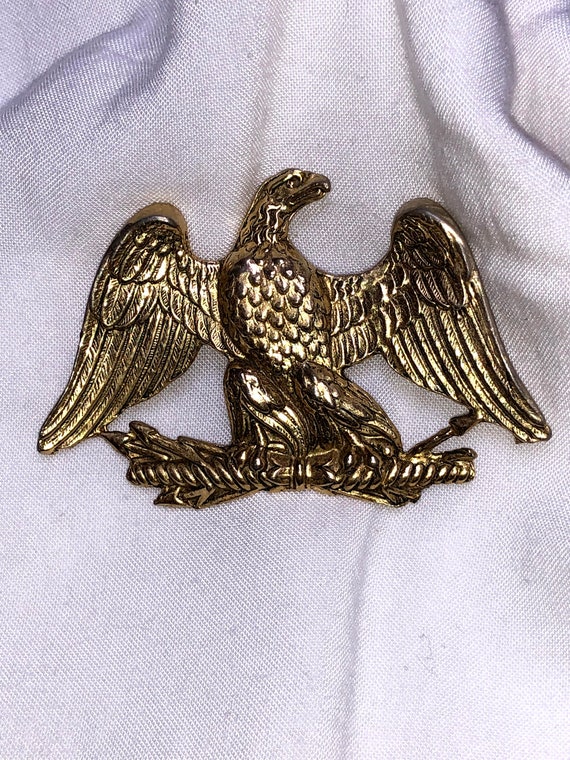 Vintage Patriotic Eagle Brooch Signed ACCESSOCRAFT