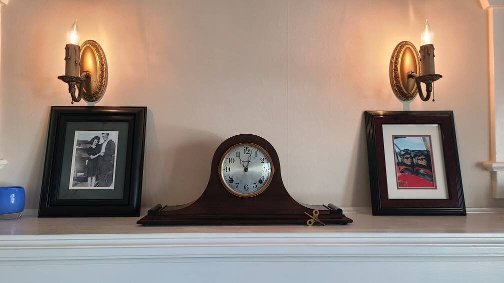 Ingraham Tambour Duplex Clock Etsy