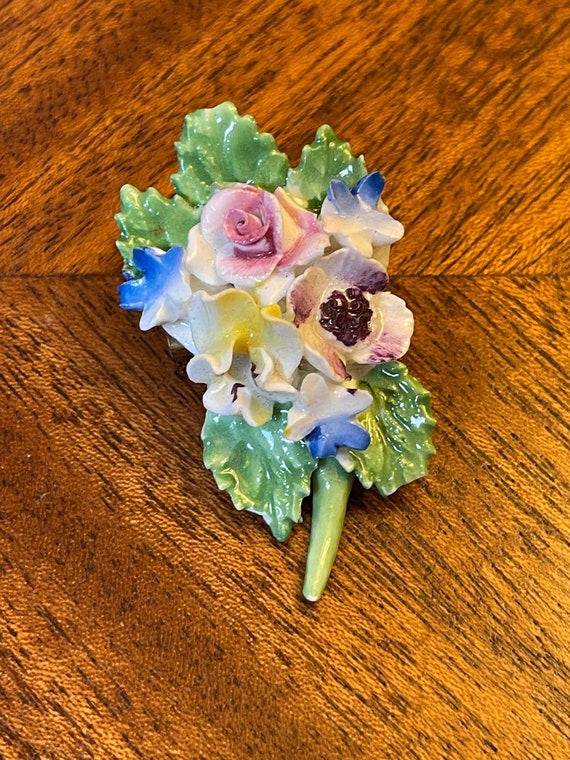 Royal adderley floral brooch clearance