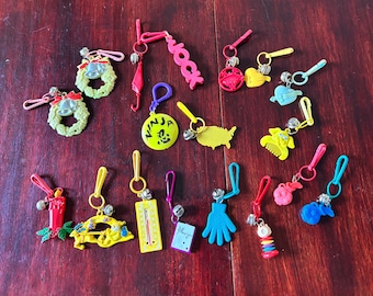 1980's Plastic Items and Fun Stuff Bell Charms Charm Clips