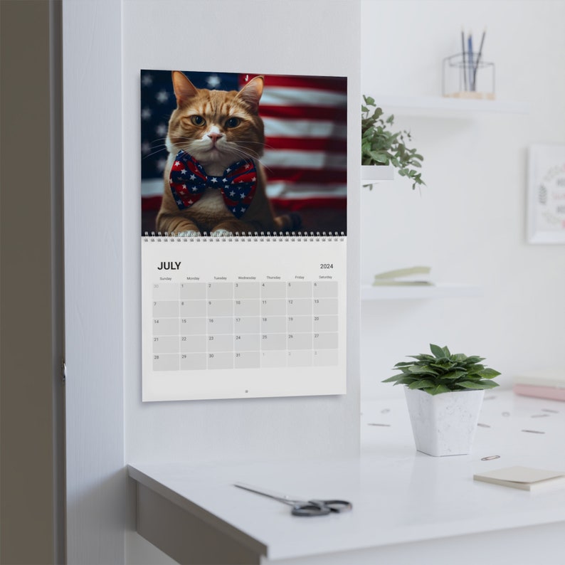 Cat Calendar, 2025 Wall Calendar, Cat Art, Kitty Calendar, 2025 Calendar, Cute Cat Gift, Fun Cat
