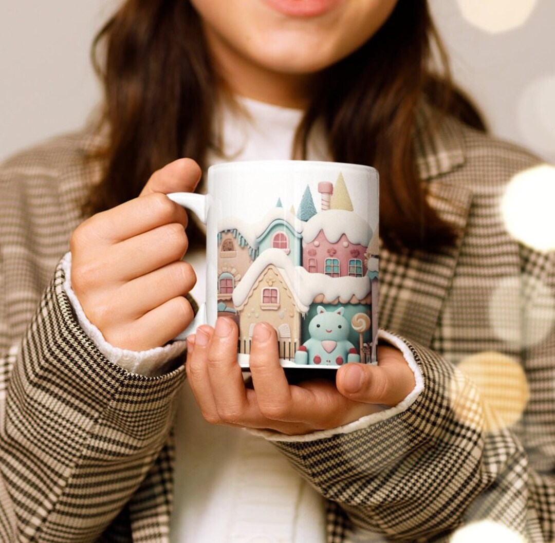 Gingerbread Mug, Gingerbread House Mug, Christmas Cup Etsy