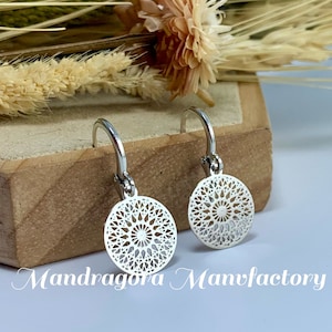 Dangle Earrings, Mandala, Ornament, Vintage Earrings, Dangle Earrings, Lightweight Earrings