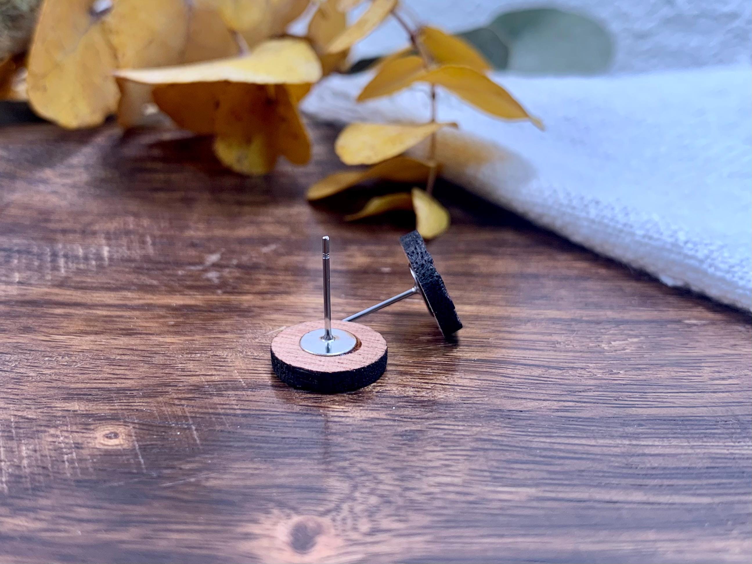 Real Wood Stud Earrings Circle With Leo Pattern, Beech, Mahogany, Hypoallergenic With Stainless Steel Plug, Handmade Wooden Jewelry, Natural Jewelry - Etsy Real Wood Stud Earrings Circle With Leo Pattern, Beech, Mahogany, Hypoallergenic With Stainless Steel Plug, Handmade Wooden Jewelry, Natural Jewelry - Etsy