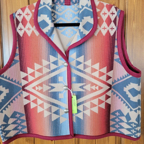 Mens Indian Blanket Vest Etsy