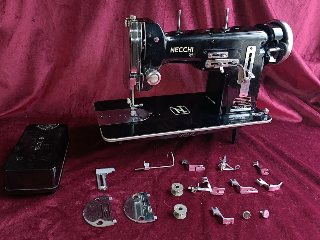 Antique NECCHI BU NOVA Vintage Sewing Machine Serviced With