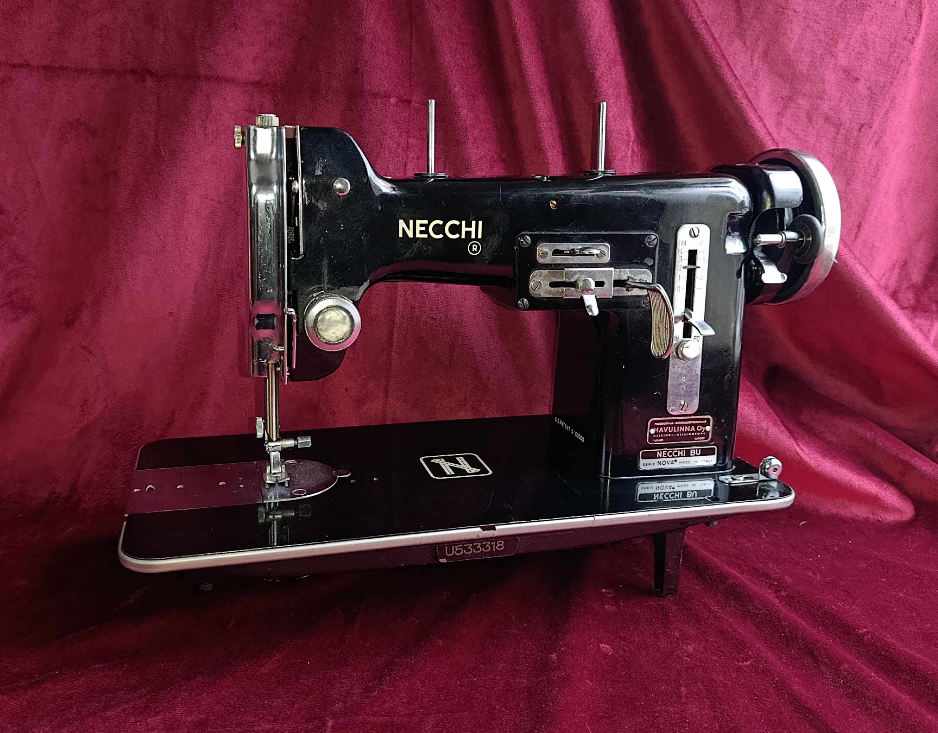 Antique NECCHI BU NOVA Vintage Sewing Machine Serviced With
