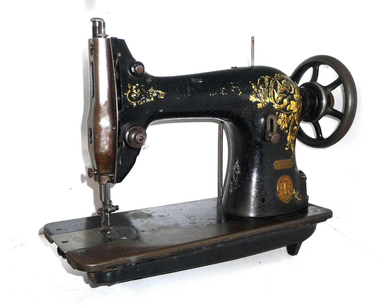 Antique Industrial Singer 44K1 Heavy Duty Sewing Machine Canvas