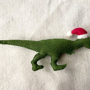 Dinosaur Christmas Ornament,  Felt Christmas Ornament, T-Rex Ornament, Dino Ornament, Kids Christmas