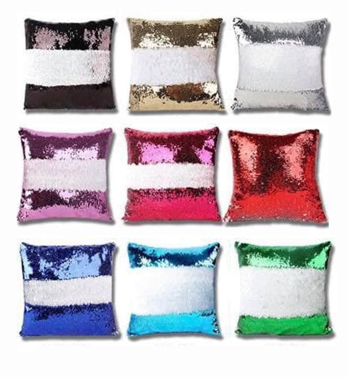 Sequin Pillow With Photo Personalized Photo Reversible Sequin Pillow