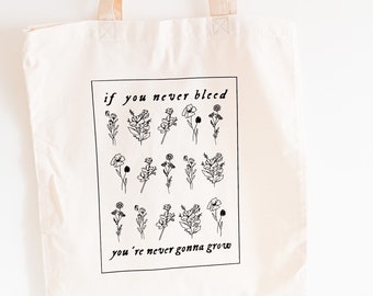 Wenn Sie nie bluten, Floral Folklore-Tasche | Von Taylor Swift inspirierte Tasche „The One“ | Nourdesign