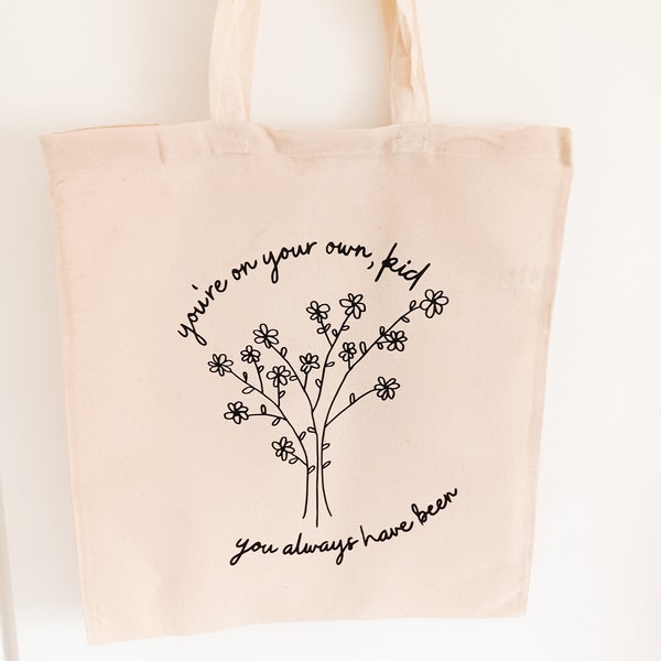 You are on your own kid floral bag | Swiftie midnights flower tote bag | Nourdesign