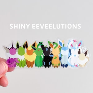 Eevee Evolution Stickers (Shiny Ver) · Maneki Neko Art · Online Store  Powered by Storenvy