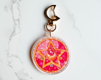 Crystal star brooch keychain | anime acrylic charm, Moon prism power, 90s anime manga phone charms, car accessory, sailor guardians