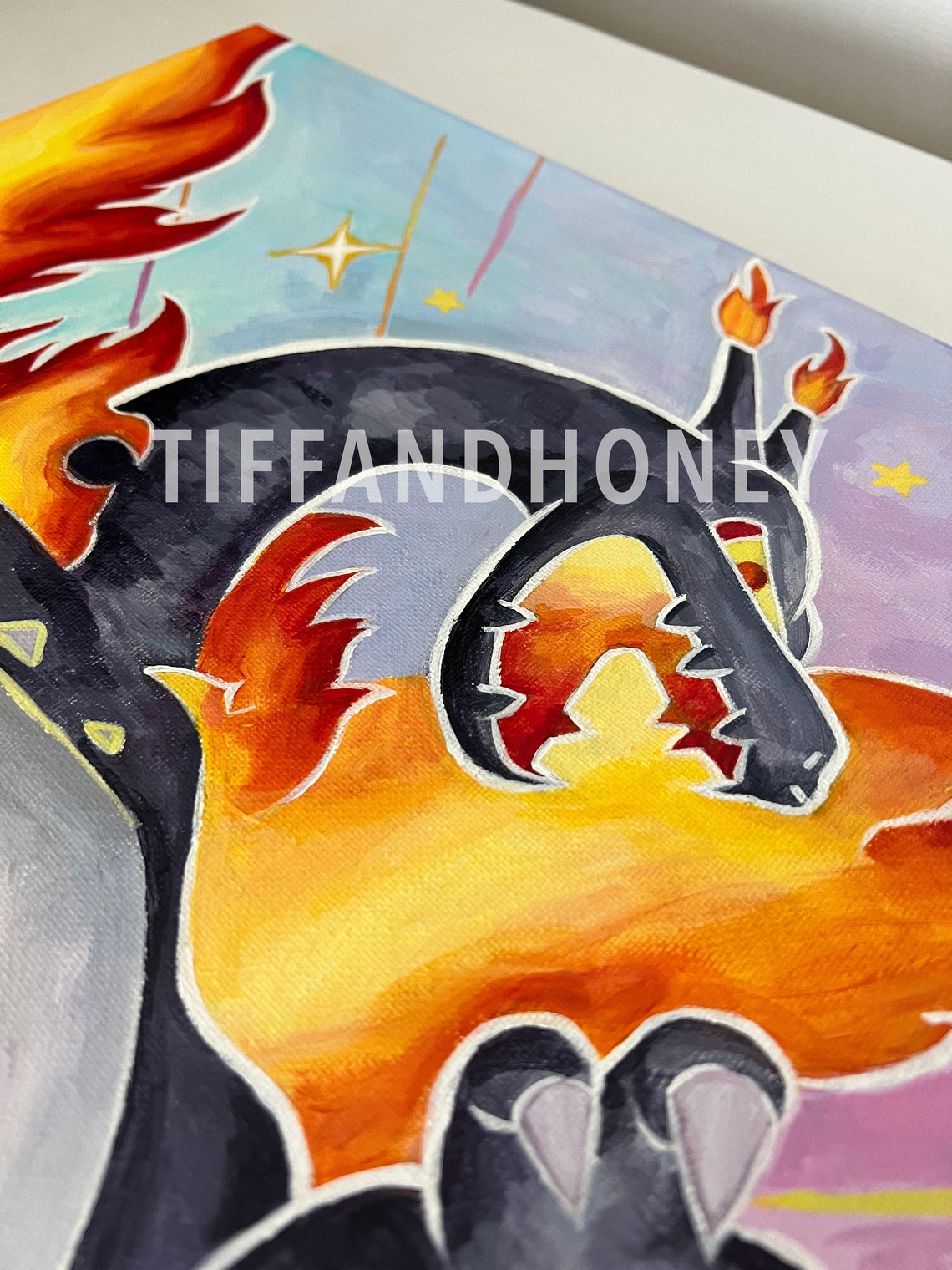CUSTOM Pokemon Card Painting on Canvas Hand Painted Wall Art Etsy